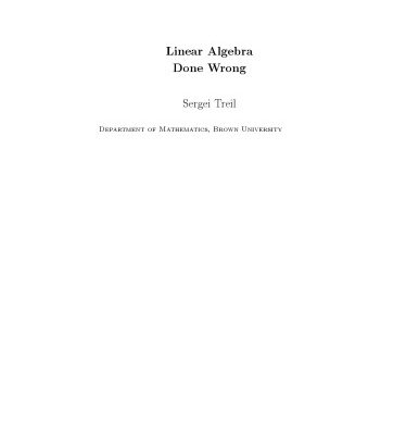 خرید و دانلود نسخه کامل کتاب Linear Algebra Done Wrong