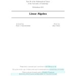 خرید و دانلود نسخه کامل کتاب Linear Algebra (Michaelmas 2012)