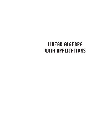 خرید و دانلود نسخه کامل کتاب Linear Algebra with Applications