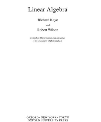 خرید و دانلود نسخه کامل کتاب Linear algebra
