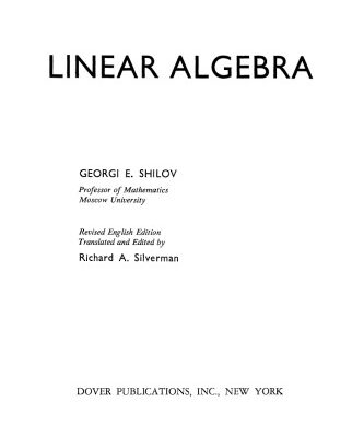 خرید و دانلود نسخه کامل کتاب Linear Algebra