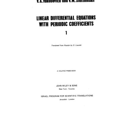 خرید و دانلود نسخه کامل کتاب Linear Differential Equations With Periodic Coefficients