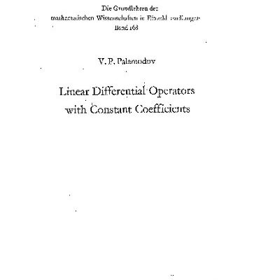 خرید و دانلود نسخه کامل کتاب Linear Differential Operators with Constant Coefficients