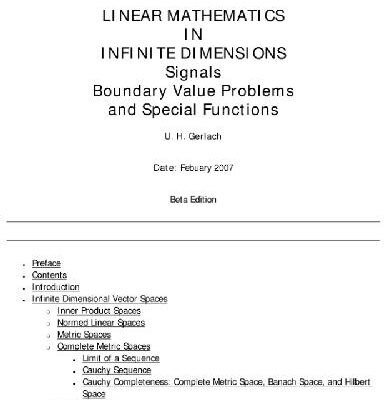 خرید و دانلود نسخه کامل کتاب Linear mathematics in infinite dimensions: signals, BVPs, special functions