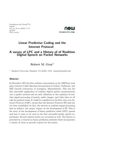 خرید و دانلود نسخه کامل کتاب Linear Predictive Coding and the Internet Protocol_689ec8f33e9a8.jpeg خرید و دانلود نسخه کامل کتاب Linear Predictive Coding and the Internet Protocol