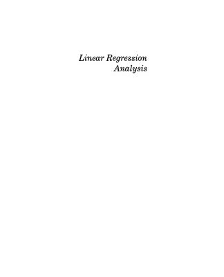 خرید و دانلود نسخه کامل کتاب Linear Regression Analysis, Second Edition