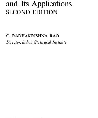 خرید و دانلود نسخه کامل کتاب Linear Statistical Inference and its applications