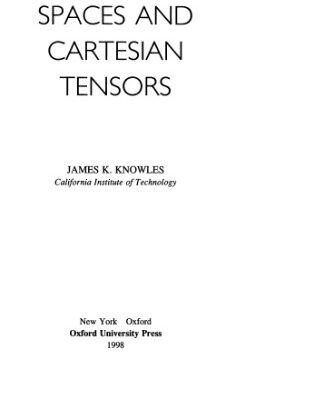 خرید و دانلود نسخه کامل کتاب Linear Vector Spaces and Cartesian Tensors