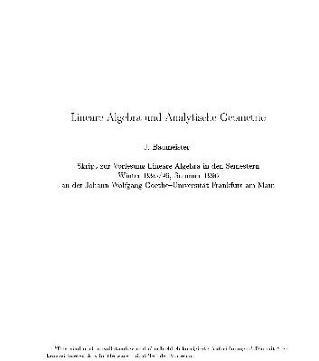 خرید و دانلود نسخه کامل کتاب Lineare Algebra und analytische Geometrie
