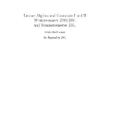 خرید و دانلود نسخه کامل کتاب Lineare Algebra und Geometrie, I und II