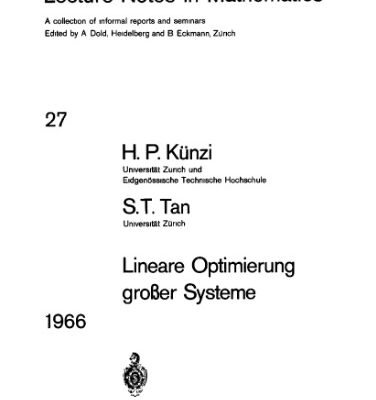 خرید و دانلود نسخه کامل کتاب Lineare Optimierung grosser Systeme