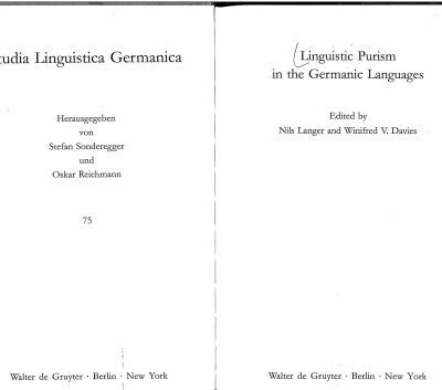 خرید و دانلود نسخه کامل کتاب Linguistic Purism In The Germanic Languages (Studia Linguistica Germanica)