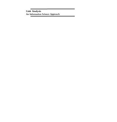 خرید و دانلود نسخه کامل کتاب Link Analysis: An Information Science Approach (Library and Information Science) (Library and Information Science)
