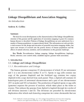 خرید و دانلود نسخه کامل کتاب Linkage Disequilibrium and Association Mapping: Analysis and Applications