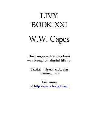 خرید و دانلود نسخه کامل کتاب Livy book XXI