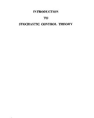 خرید و دانلود نسخه کامل کتاب lntroduction To Stochastic Control Theory