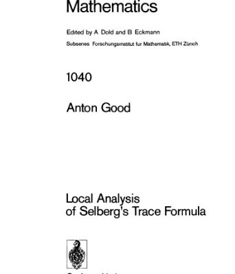 خرید و دانلود نسخه کامل کتاب Local Analysis of Selberg’s Trace Formula