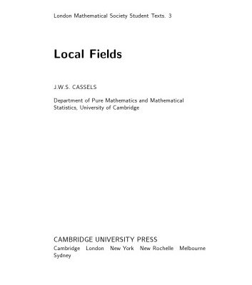 خرید و دانلود نسخه کامل کتاب Local Fields
