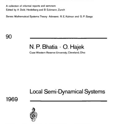 خرید و دانلود نسخه کامل کتاب Local Semi-Dynamical Systems