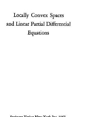 خرید و دانلود نسخه کامل کتاب Locally convex spaces and linear partial differential equations