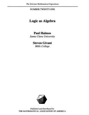خرید و دانلود نسخه کامل کتاب Logic as Algebra