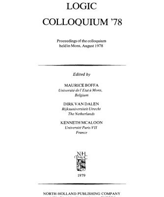 خرید و دانلود نسخه کامل کتاب Logic Colloquium ’78, Proceedings of the colloquium held in Mons