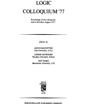 خرید و دانلود نسخه کامل کتاب Logic: Colloquium Proceedings, 1977