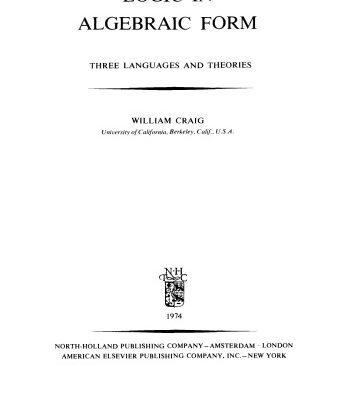 خرید و دانلود نسخه کامل کتاب Logic in Algebraic Form: Three Languages and Theories