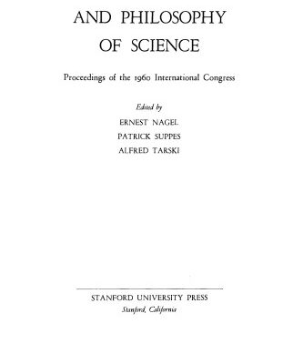 خرید و دانلود نسخه کامل کتاب Logic, Methodology and Philosophy of Science: Proceedings of the 1960 International Congress