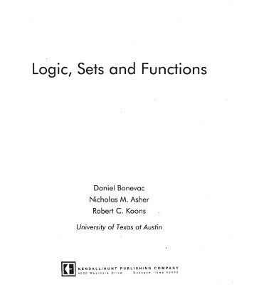 خرید و دانلود نسخه کامل کتاب Logic, Sets, and Functions