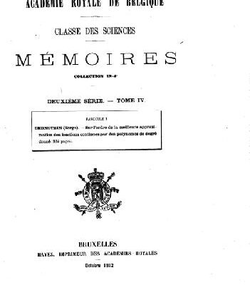 خرید و دانلود نسخه کامل کتاب L’ordre de la meilleure approximation des fonctions par des polynomes de degre donne