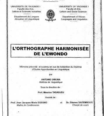خرید و دانلود نسخه کامل کتاب L’orthographe harmonisée de l’ewondo