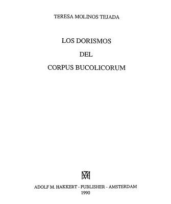 خرید و دانلود نسخه کامل کتاب Los dorismos del Corpus Bucolicorum
