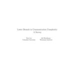 خرید و دانلود نسخه کامل کتاب Lower Bounds in Communication Complexity: A Survey
