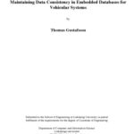 خرید و دانلود نسخه کامل کتاب Maintaining data consistency in embedded databases for vehicular systems