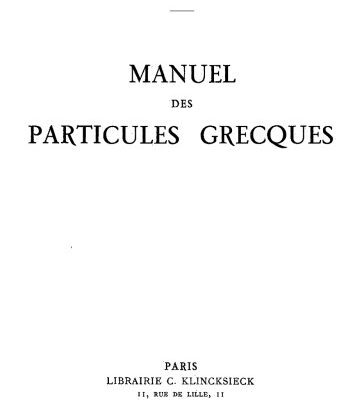 خرید و دانلود نسخه کامل کتاب Manuel des particules grecques