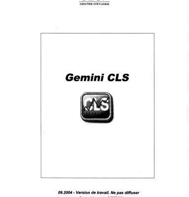 خرید و دانلود نسخه کامل کتاب Manuel Gemini CLS Version 0.65