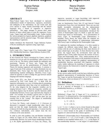 خرید و دانلود نسخه کامل کتاب Many-Valued Logics for Modeling Vagueness