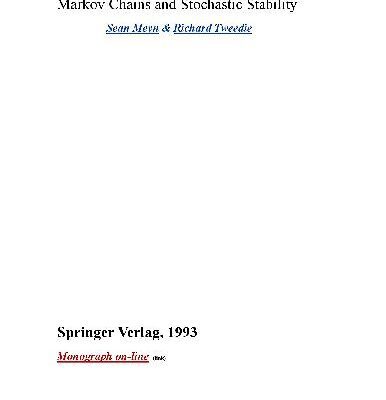 خرید و دانلود نسخه کامل کتاب Markov chains and stochastic stability