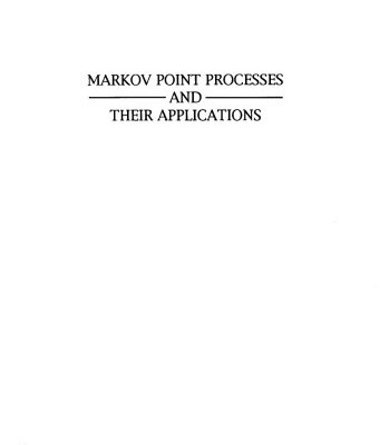 خرید و دانلود نسخه کامل کتاب Markov Point Processes and Their Applications