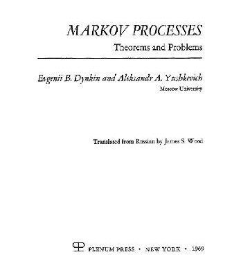 خرید و دانلود نسخه کامل کتاب Markov processes; theorems and problems