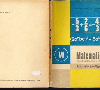 خرید و دانلود نسخه کامل کتاب Matematică. Aritmetică. Algebră. Manual pentru clasa a VI-a