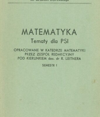 خرید و دانلود نسخه کامل کتاب Matematyka dla PSI – Semestr I