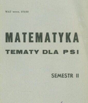 خرید و دانلود نسخه کامل کتاب Matematyka dla PSI – Semestr II