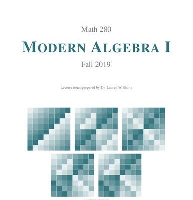 خرید و دانلود نسخه کامل کتاب Math 280 Modern Algebra, Fall 2019