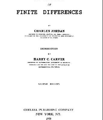 خرید و دانلود نسخه کامل کتاب Math. Calculus of Finite Differences