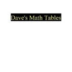 خرید و دانلود نسخه کامل کتاب Math Tables