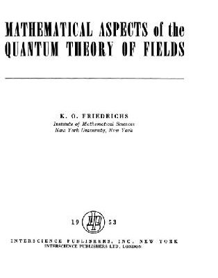 خرید و دانلود نسخه کامل کتاب Mathematical aspects of quantum field theory