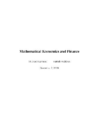 خرید و دانلود نسخه کامل کتاب Mathematical economics and finance