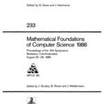 خرید و دانلود نسخه کامل کتاب Mathematical Foundations of Computer Science 1986: Proceedings of the 12th Symposium Bratislava, Czechoslovakia August 25–29, 1986